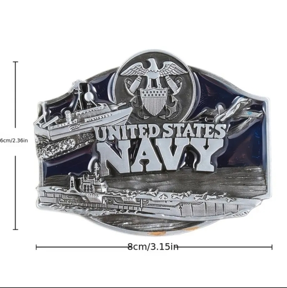 New men's Navy Military belt buckle - Picture 3 of 4